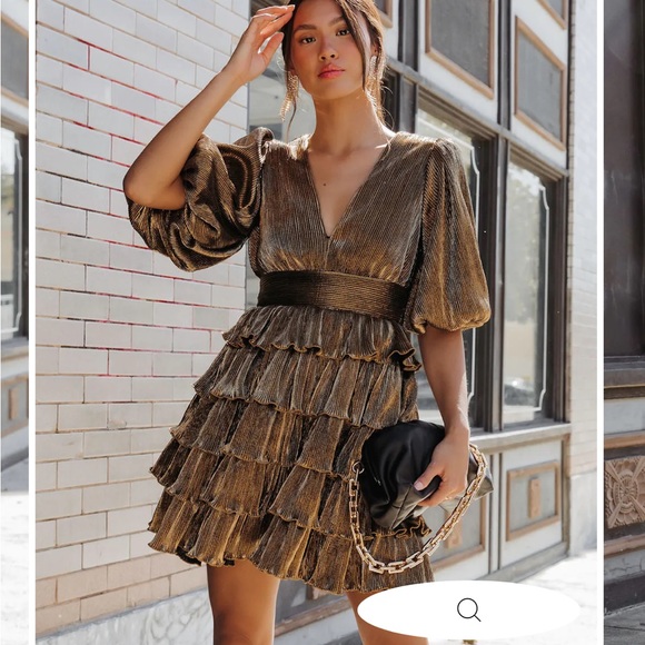 Metallic tiered dress - Picture 4 of 8